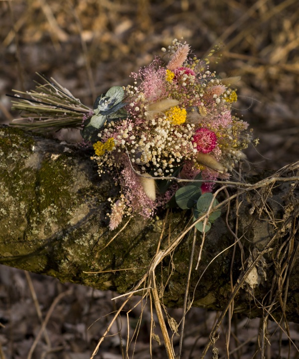 Nekonečná kytica zo sušených kvetov Sweetest Taboo detail